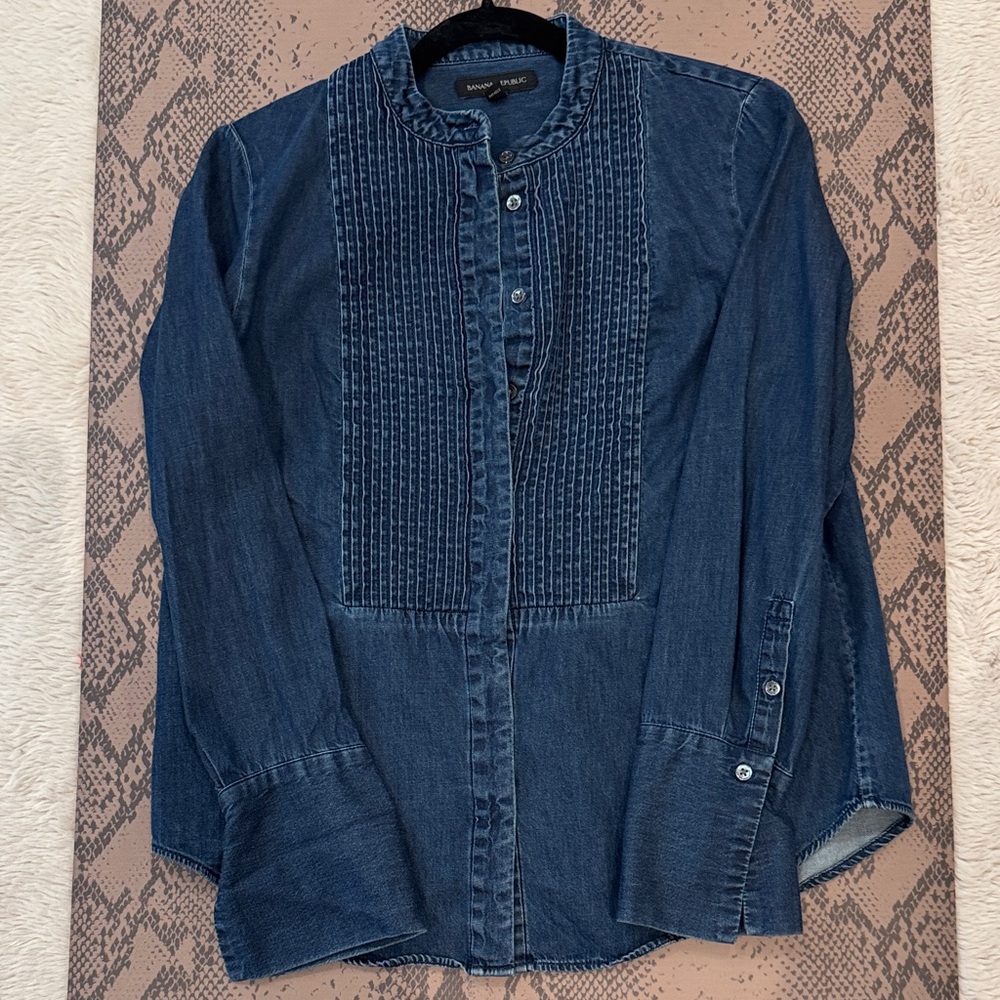 Banana Republic Indigo Denim Blouse